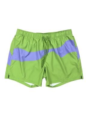 Bear Bottom Current 5.5” Stretch Swim Trunk Green Purple — 2XL